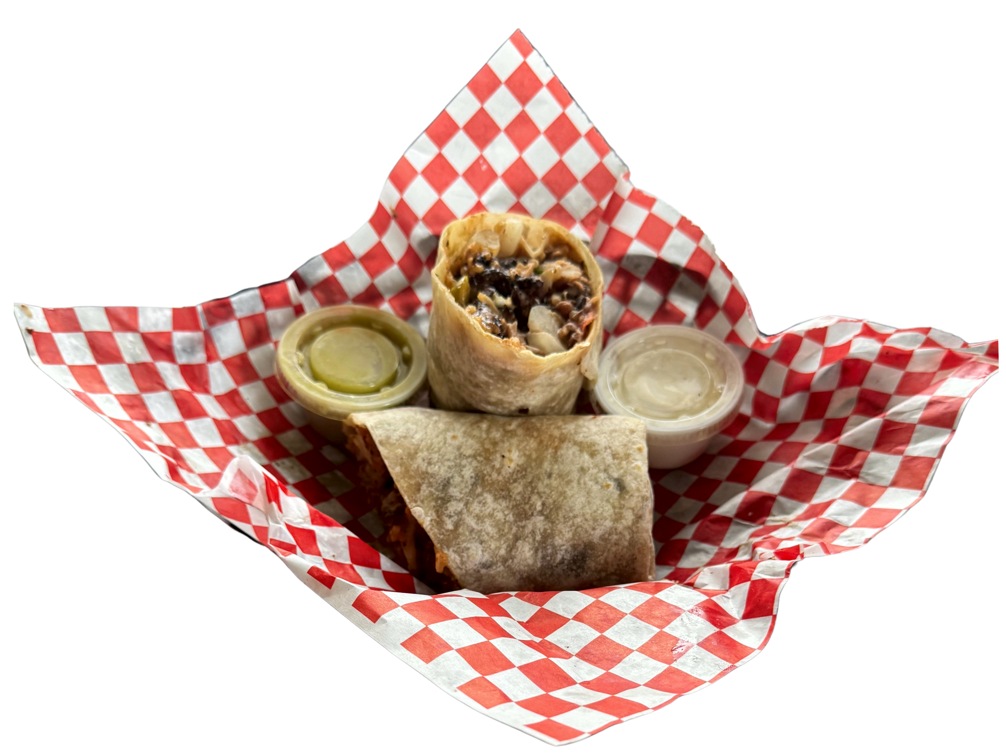 Burrito plate with salsa